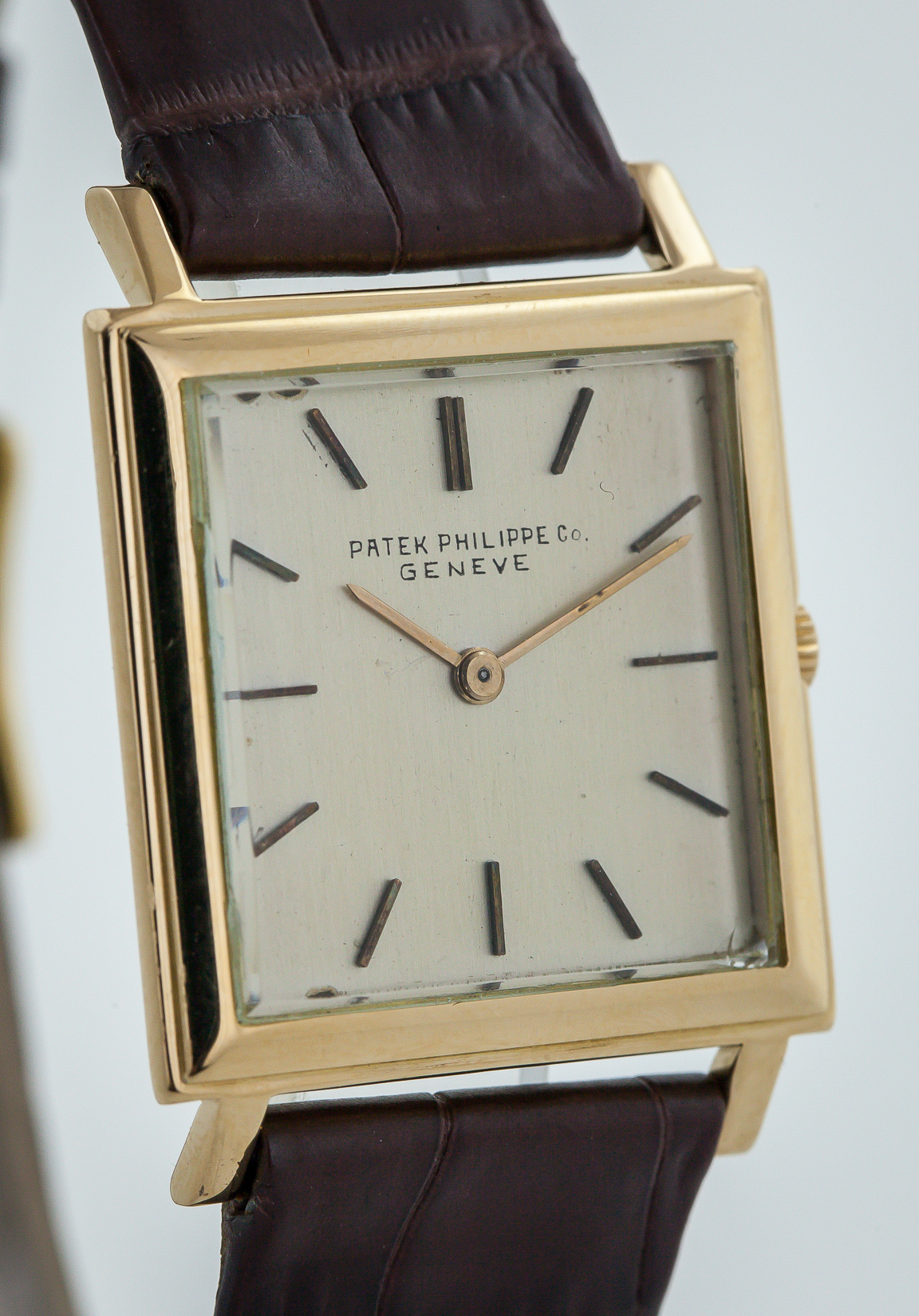 Patek Philippe 3490 Mens 18K Yellow Gold Year 1966 Leather Band Archive ...