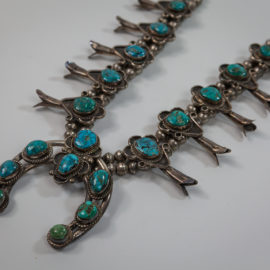 native american jewelry squash blossom turquoise sterling necklace silver