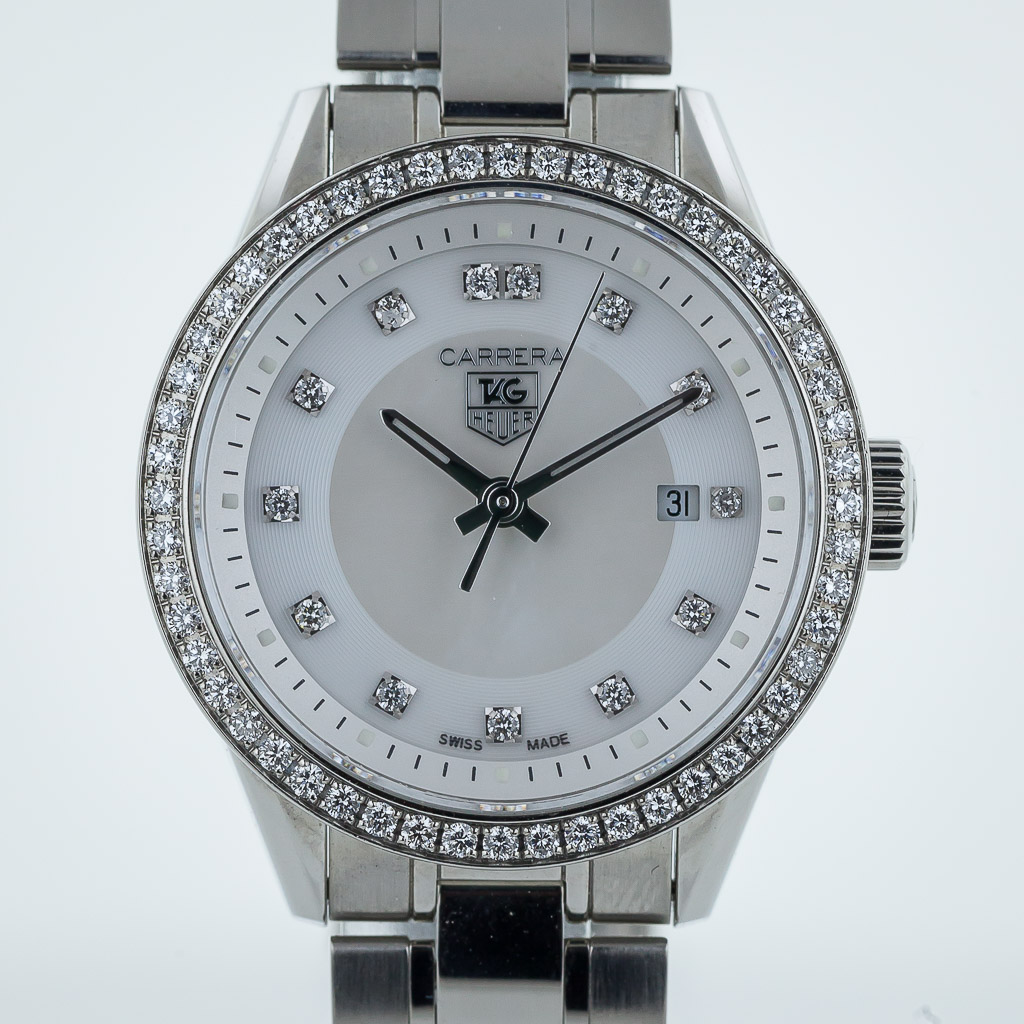 Tag Heuer Carrera Wristwatch, Diamond Dial & Bezel WV1411.BA0793 TAG Heuer Carrera White MOP Diamond Dial  main image 3