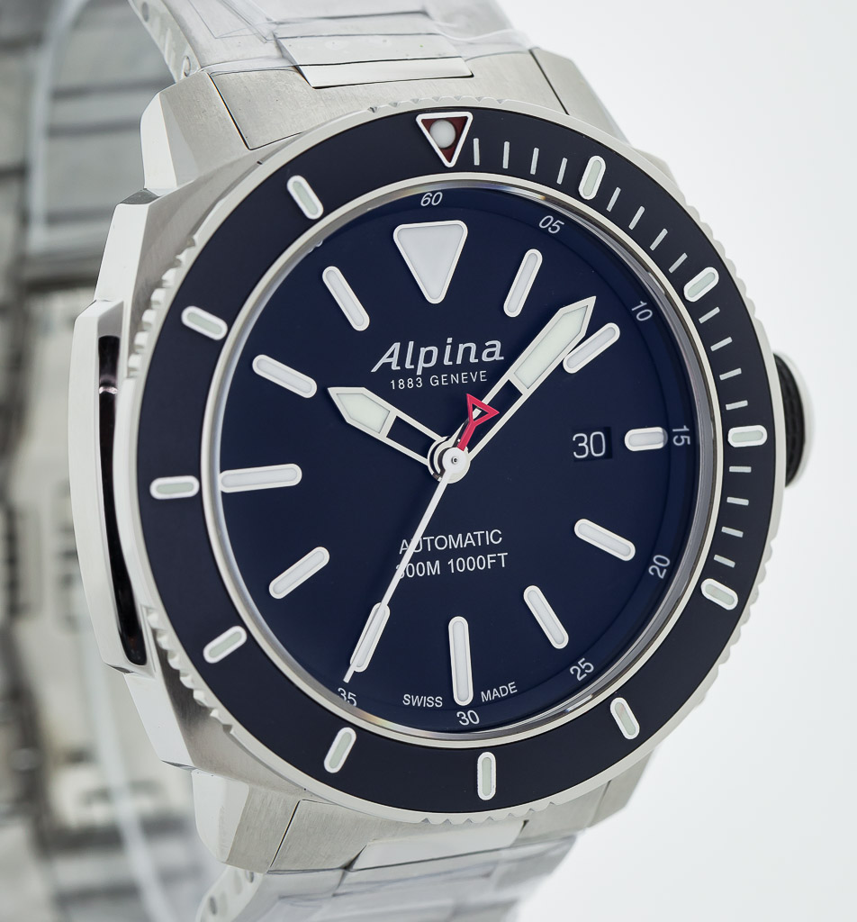 Alpina Seastrong Diver 300, Ref AL-525LBN4V6B, Mens, Automatic, Stainless Steel, Brand New 