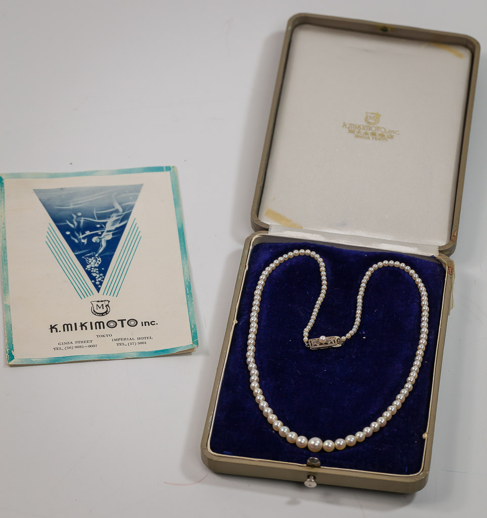 Vintage Chanel Pearl Necklace with Original Box