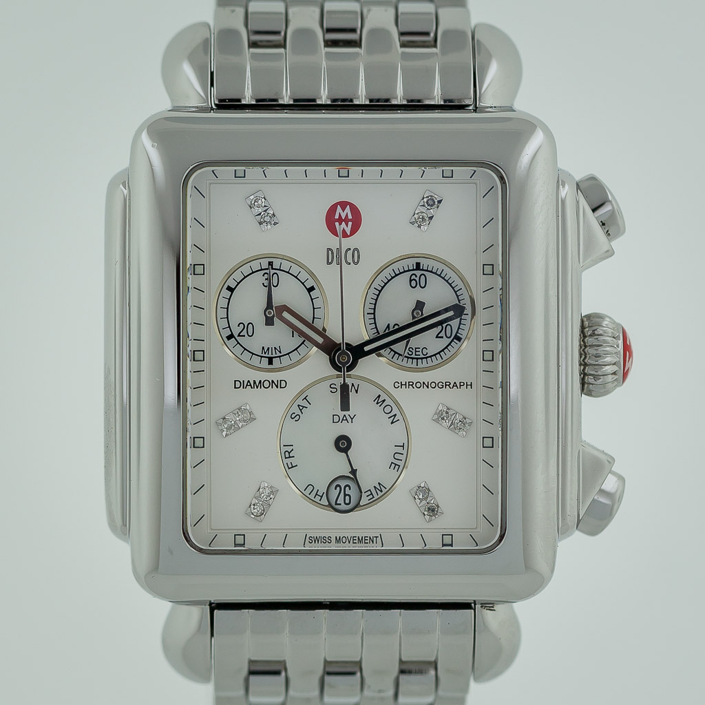 Michele Michele Deco XL, Ref MW06Z00A0046, Stainless Steel, Ladies