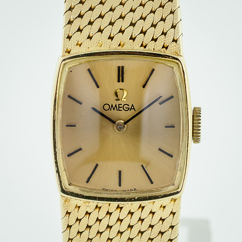 vintage omega 18k gold watch