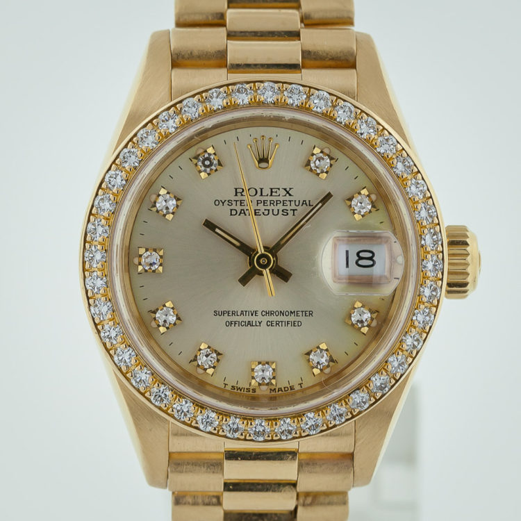 Rolex Datejust Ladies President, Crown Collection, Ref 69138, 18k ...
