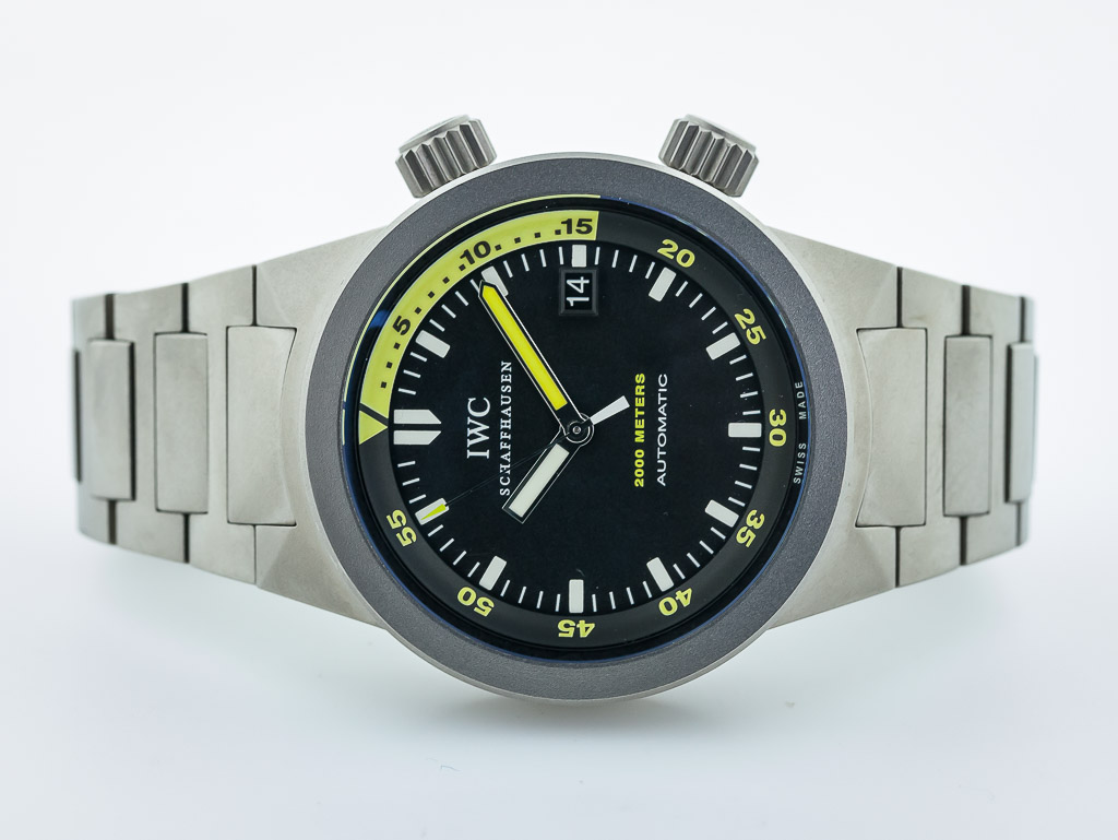 IWC Aquatimer 2000, Ref IW3538, Men's, Titanium, Automatic, Titanium  Bracelet, Year 2009 - Estates Consignments IWC Aquatimer 2000, Ref IW3538,  Men's, Titanium, Automatic, Titanium Bracelet, 2009