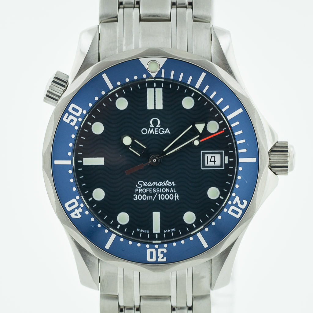 Omega Seamaster Professional, Stainless Steel, Blue Wave Dial