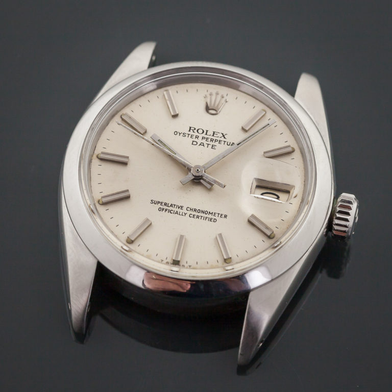 Rolex Oyster Perpetual Date, Ref 1500, Men's, Stainless Steel, Silver Dial, 34mm, Year 1969 