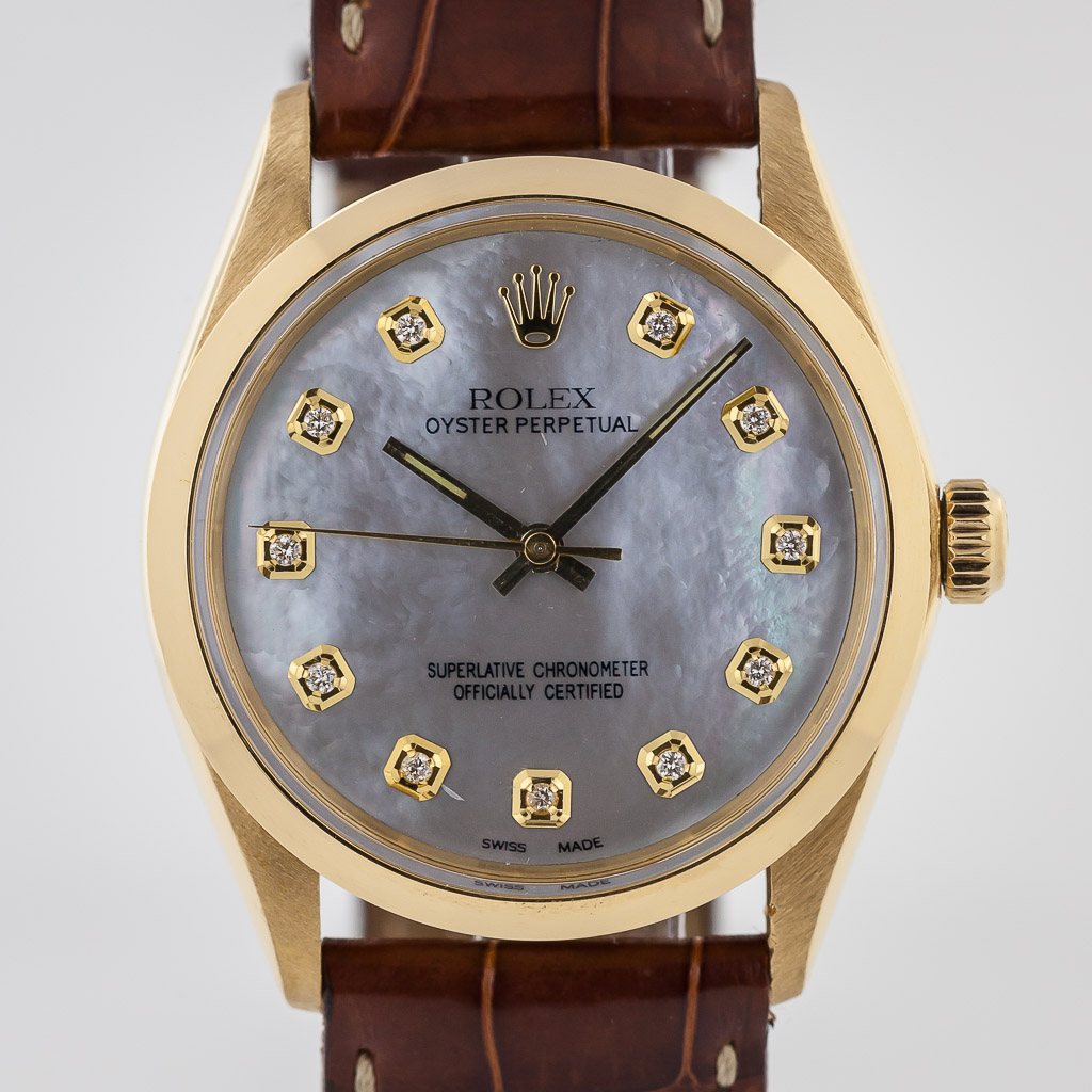 Rolex Oyster Perpetual, Ref 1002, 18K Yellow Gold, Men's, 34mm