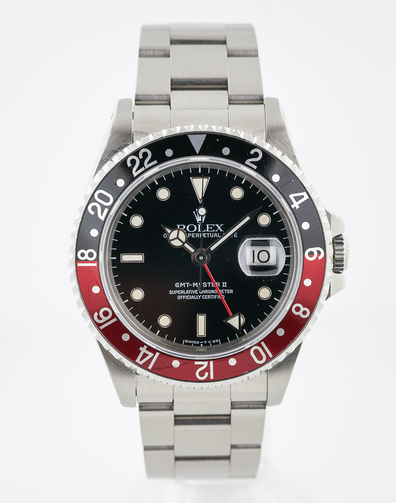 Rolex GMT Master II, Ref 16710, Stainless Steel, Men's, Coke Bezel, Black  Dial, 1993 - Estates Consignments Rolex GMT Master II, Ref 16710, Stainless  Steel, Men's, Coke Bezel, Black Dial, 1993