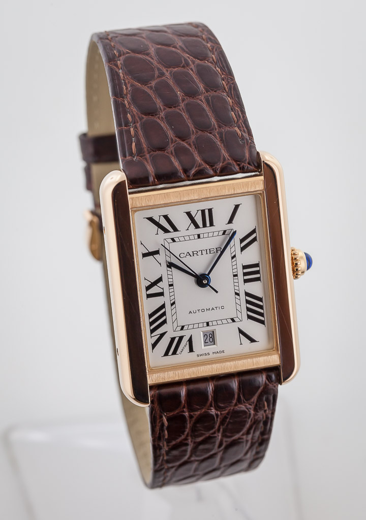 Cartier Tank Solo Men's Watch Extra Large Automatic Rose Gold