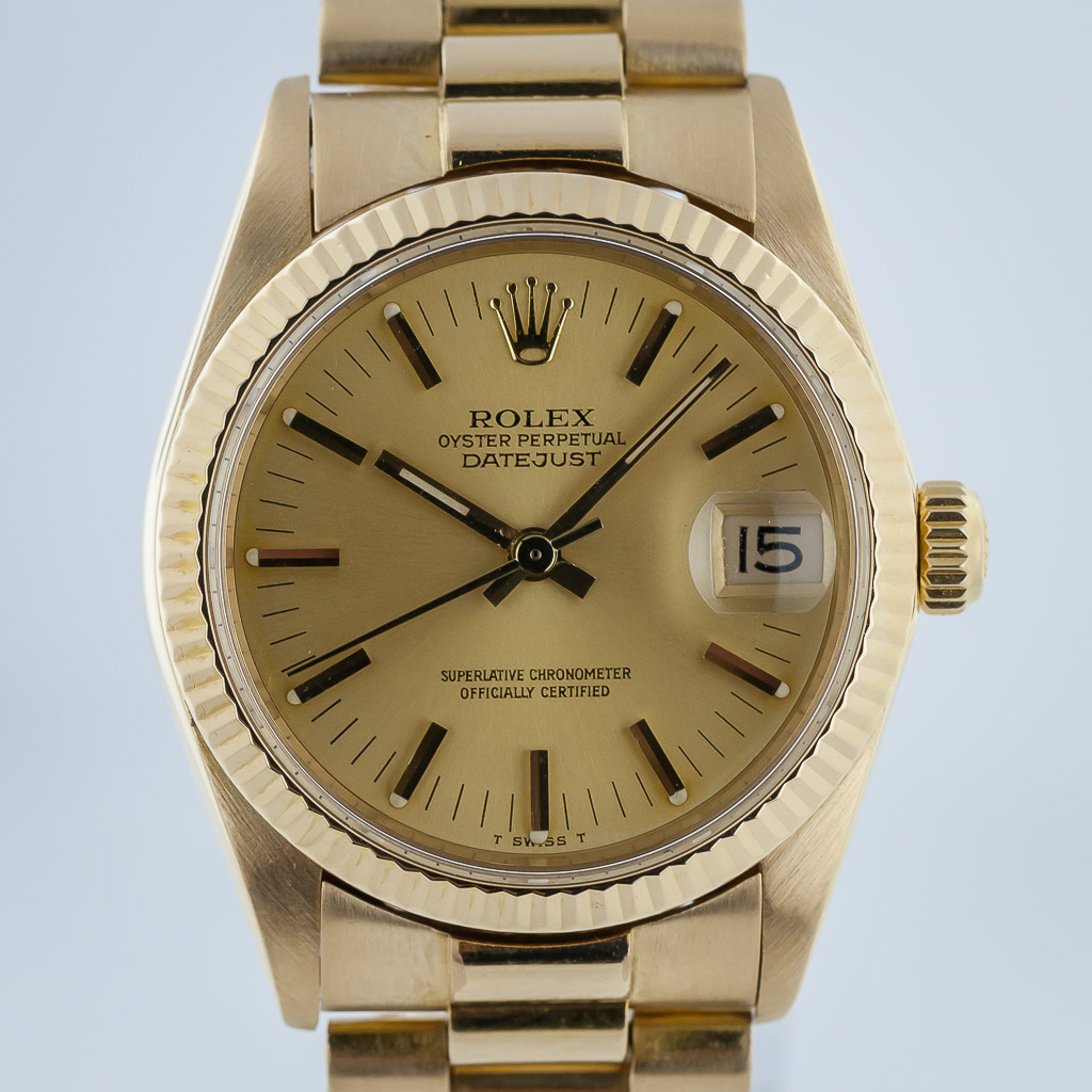 Rolex Datejust President Midsize 31, Ref 6827, Ladies, 18K Yellow