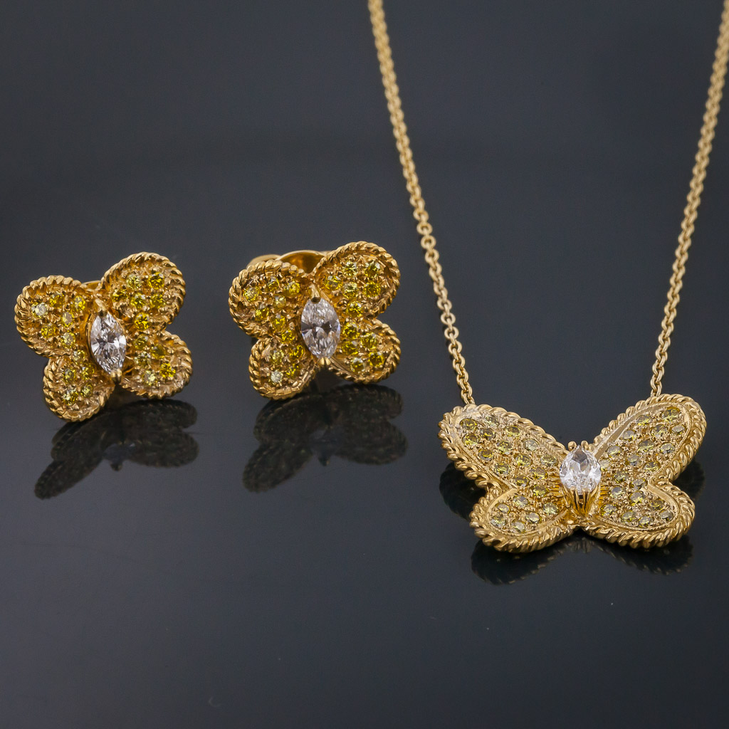 Butterfly Earrings 14K Yellow Gold | Kay
