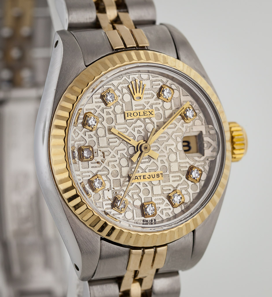 Rolex Lady-Datejust 6917 26MM Champagne Diamond Dial With Yellow Gold - OMI  Jewelry
